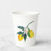 Waterverf Lemon Papieren Bekers (Voorkant)