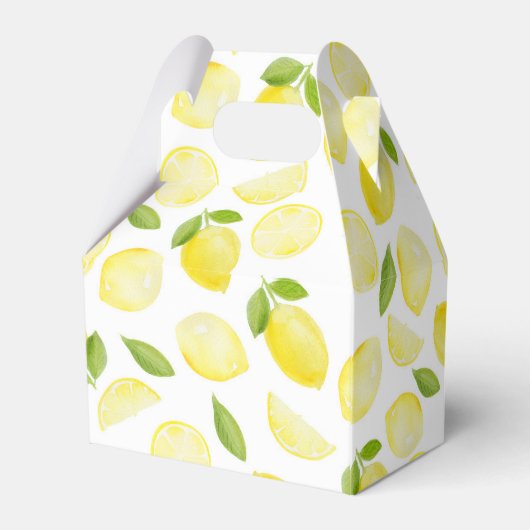 Waterverf Lemon Party Favor Box Bedankdoosjes (Achterkant)