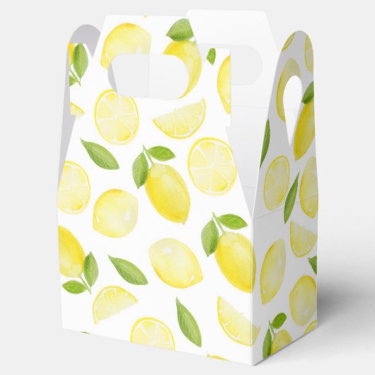 Waterverf Lemon Party Favor Box Bedankdoosjes (Geopend)