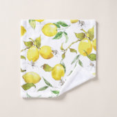 Waterverf Lemon Patroon Bad Handdoek (Wasdoekje)