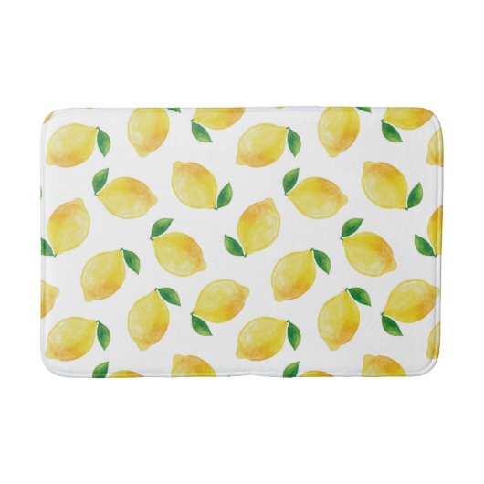 Waterverf Lemon Patroon Badmat (Voorkant)