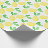 Waterverf Lemon Patroon Cadeaupapier (Hoek)