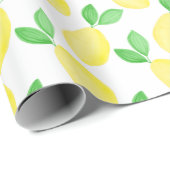 Waterverf Lemon Patroon Cadeaupapier (Rol Hoek)