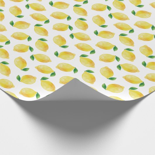 Waterverf Lemon Patroon Cadeaupapier (Hoek)
