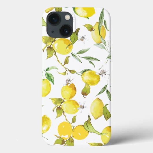 Waterverf Lemon Patroon Case-Mate iPhone Case (Achterkant)