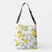 Waterverf Lemon Patroon Crossbody Tas (Achterkant)