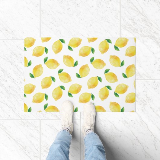 Waterverf Lemon Patroon Deurmat (Binnen)