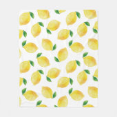 Waterverf Lemon Patroon Fleece Deken (Voorkant)