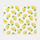 Waterverf Lemon Patroon Fleece Deken (Voorkant (Horizontaal))