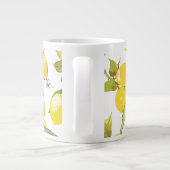 Waterverf Lemon Patroon Grote Koffiekop (Achterkant)