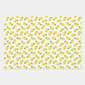 Waterverf Lemon Patroon Inpakpapier Vel (Voorkant 2)