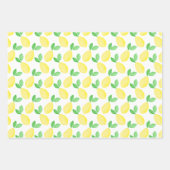 Waterverf Lemon Patroon Inpakpapier Vel (Voorkant 2)