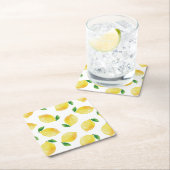 Waterverf Lemon Patroon Kartonnen Onderzetters (Insitu)