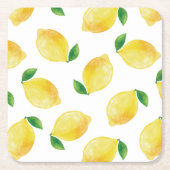 Waterverf Lemon Patroon Kartonnen Onderzetters (Voorkant)