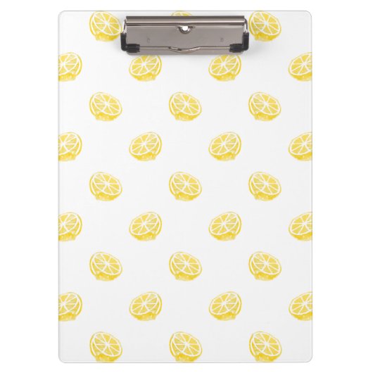Waterverf Lemon Patroon Klembord (Voorkant)