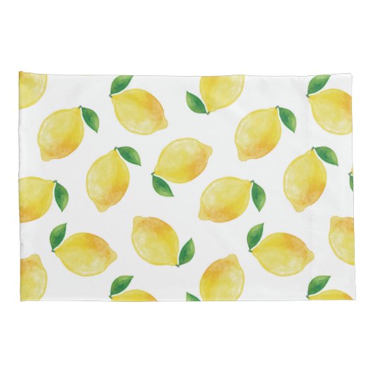 Waterverf Lemon Patroon Kussensloop (Achterkant-Rechts)