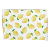 Waterverf Lemon Patroon Kussensloop (Voorkant-Links)