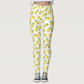 Waterverf Lemon Patroon Leggings (Voorkant)