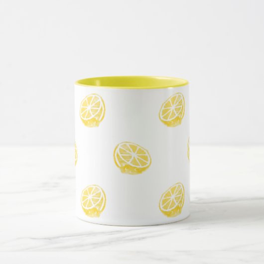 Waterverf Lemon Patroon Mok (Midden)