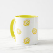 Waterverf Lemon Patroon Mok (Voorkant links)