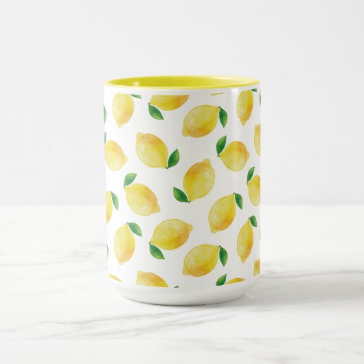 Waterverf Lemon Patroon Mok (Midden)