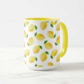 Waterverf Lemon Patroon Mok (Voorkant rechts)