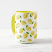 Waterverf Lemon Patroon Mok (Voorkant links)