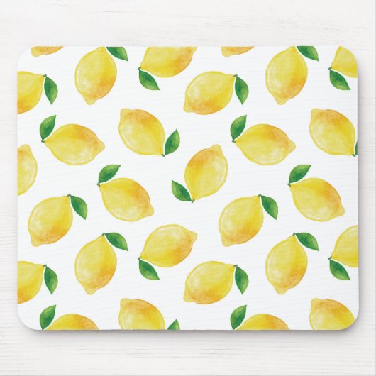 Waterverf Lemon Patroon Muismat (Voorkant)