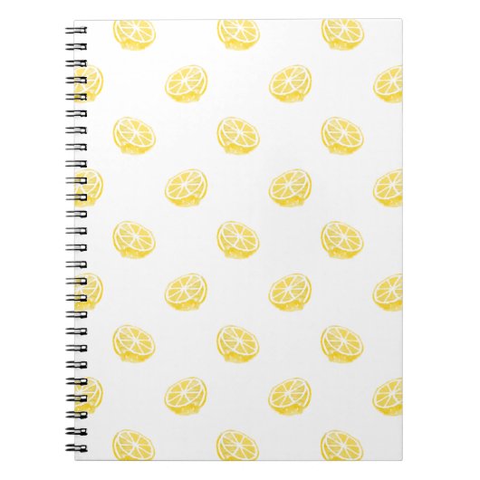 Waterverf Lemon Patroon Notitieboek (Voorkant)