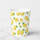 Waterverf Lemon Patroon Papieren Bekers (Rechts)