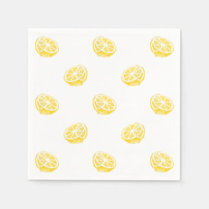 Waterverf Lemon Patroon Servetten