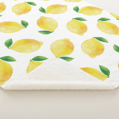 Waterverf Lemon Patroon Sherpa Deken (3/4)