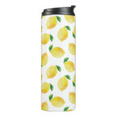 Waterverf Lemon Patroon Thermosbeker (Gedraaid links)