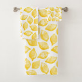 Waterverf Lemon Pattern Citrus Bad Handdoek (Insitu)