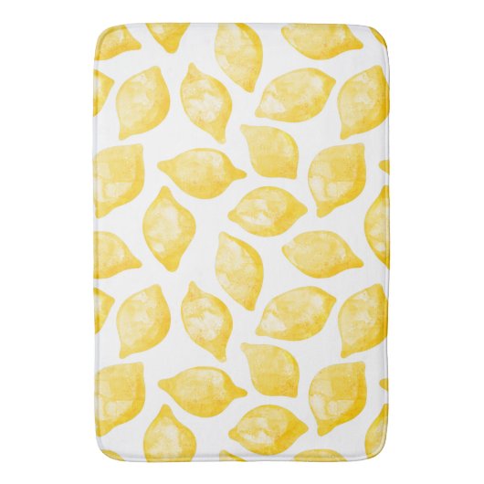 Waterverf Lemon Pattern Citrus Badmat (Voorkant Verticaal)