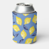 Waterverf Lemon Pattern Citrus Blikjeskoeler (Blikje Achterkant)