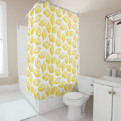 Waterverf Lemon Pattern Citrus Douchegordijn (In situ)