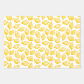 Waterverf Lemon Pattern Citrus Inpakpapier Vel (Voorkant 2)