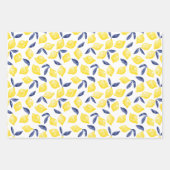 Waterverf Lemon Pattern Citrus Inpakpapier Vel (Voorkant 2)