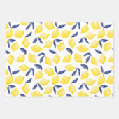 Waterverf Lemon Pattern Citrus Inpakpapier Vel (Voorkant)