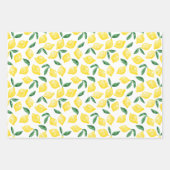 Waterverf Lemon Pattern Citrus Inpakpapier Vel (Voorkant 2)