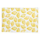 Waterverf Lemon Pattern Citrus Kussensloop (Achterkant-Links)