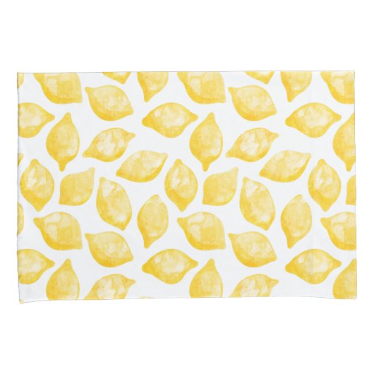 Waterverf Lemon Pattern Citrus Kussensloop (Voorkant-Rechts)
