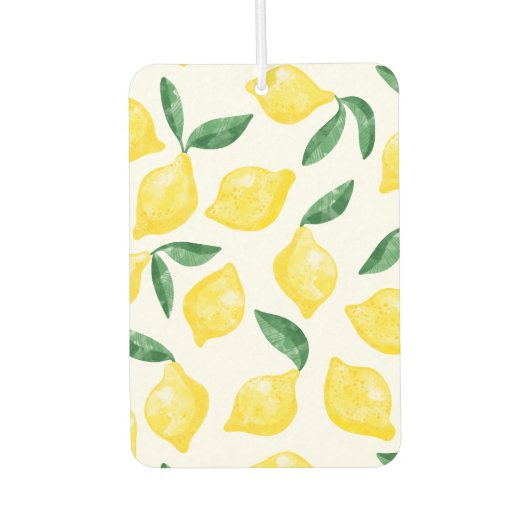 Waterverf Lemon Pattern Citrus Luchtverfrisser (Voorkant)