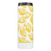 Waterverf Lemon Pattern Citrus Personalized Thermosbeker (Achterkant)