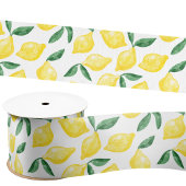 Waterverf Lemon Pattern Citrus Satijnen Lint