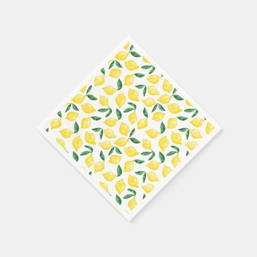 Waterverf Lemon Pattern Citrus Servet (Hoek)
