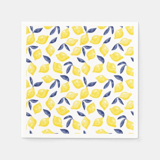 Waterverf Lemon Pattern Citrus Servet (Voorkant)
