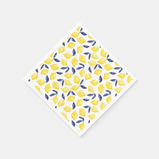 Waterverf Lemon Pattern Citrus Servet (Hoek)
