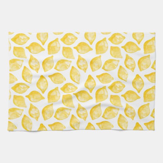 Waterverf Lemon Pattern Citrus Theedoek (Horizontaal)